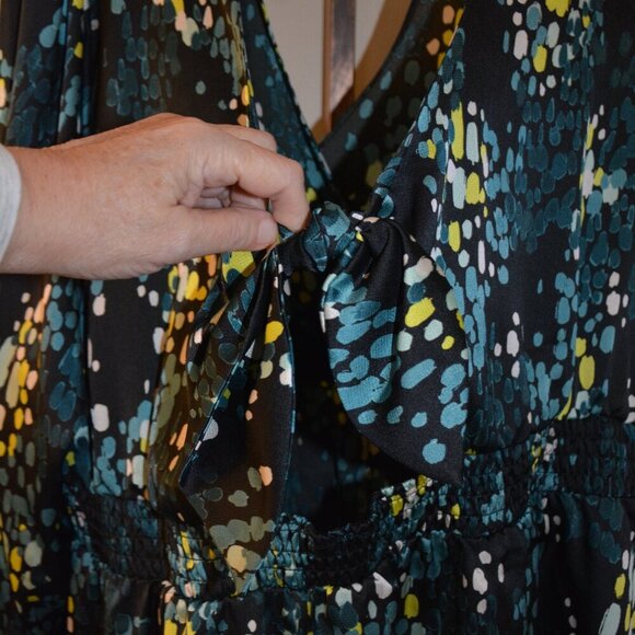 NWT Torrid Satin Surplice Tie Cut Out Back Long Sleeve Blouse Size 4X - Picture 14 of 14